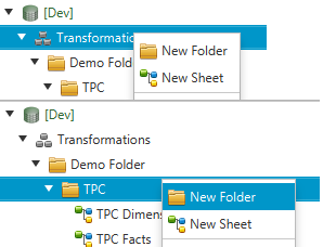 Create folder/worksheet